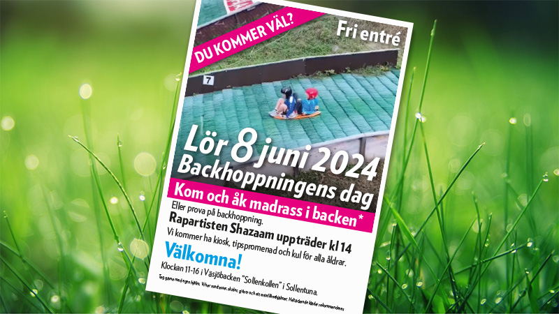 Affisch för backhoppningens dag