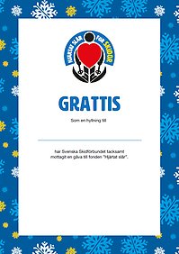 Gåvobevis Gratulation Hjärtat slår