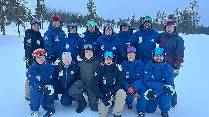 Alla på snös utbildningsteam samlades på Idre Fjäll. Foto: SSF.